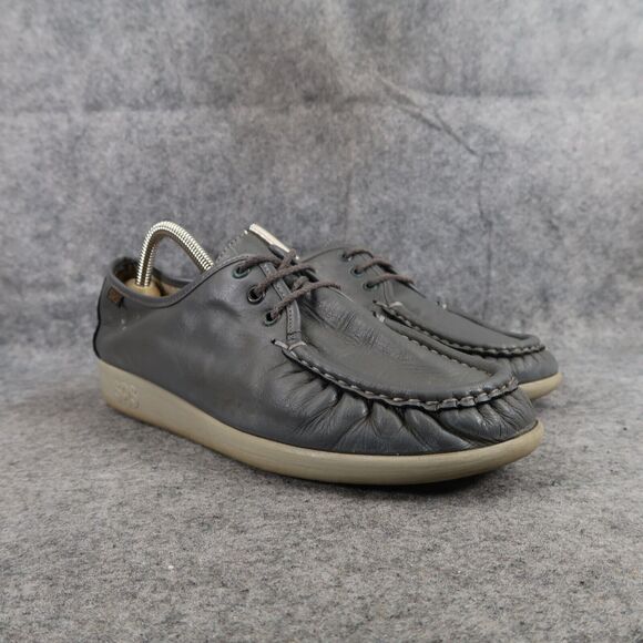 Sas Shoes Womens 9 Comfort Lace Up Loafer Siesta Grey Leather Handsewn Classic - Picture 1 of 14